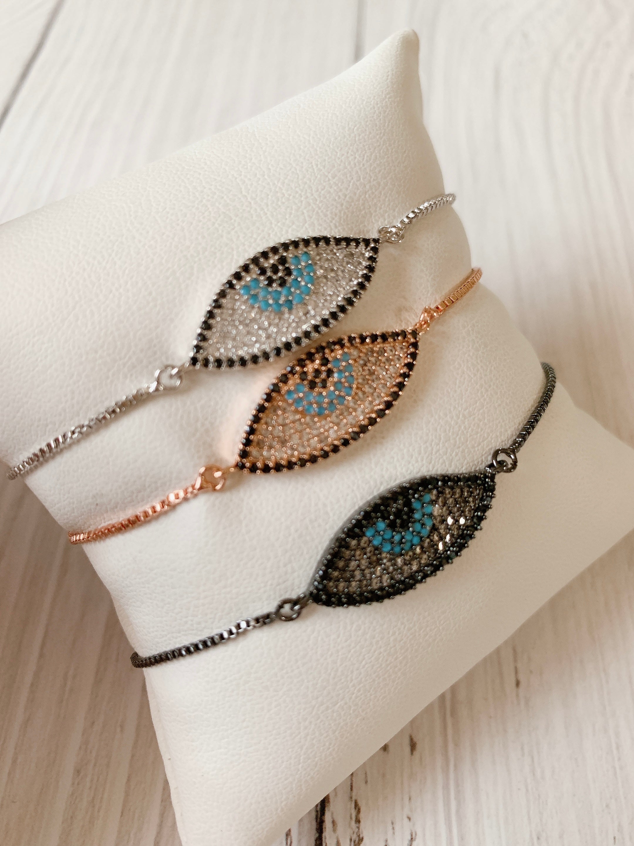 Evil Eye 🧿 Adjustable Crystal Bracelet