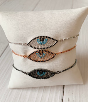 Evil Eye 🧿 Adjustable Crystal Bracelet