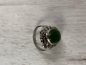 Vintage Natural Stone Sterling Silver Ring