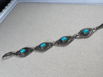 Vintage Sterling Silver Turquoise Bracelet