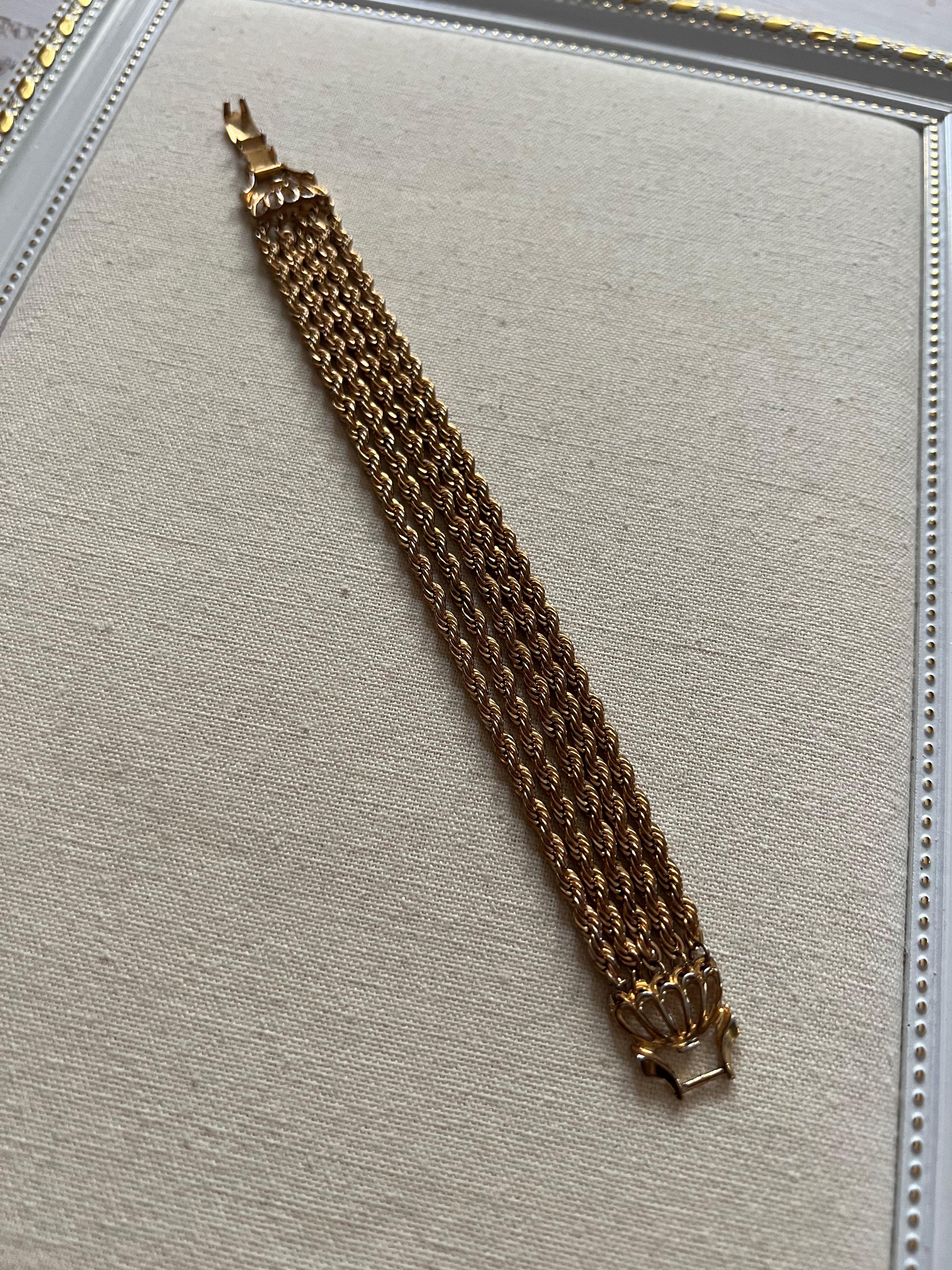 Vintage Gold Statement Bracelet