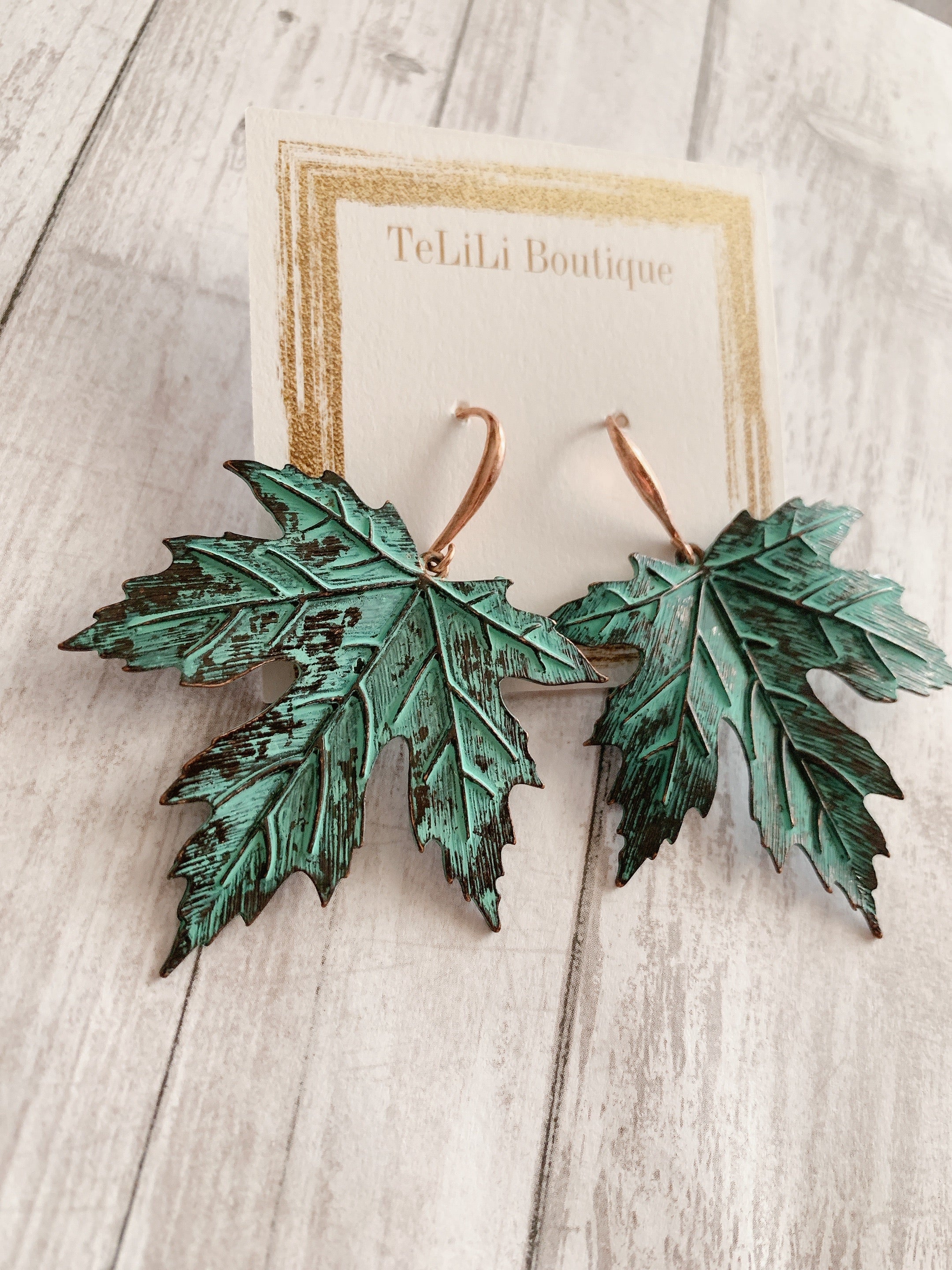 Patina Leaf 🍁 Earrings