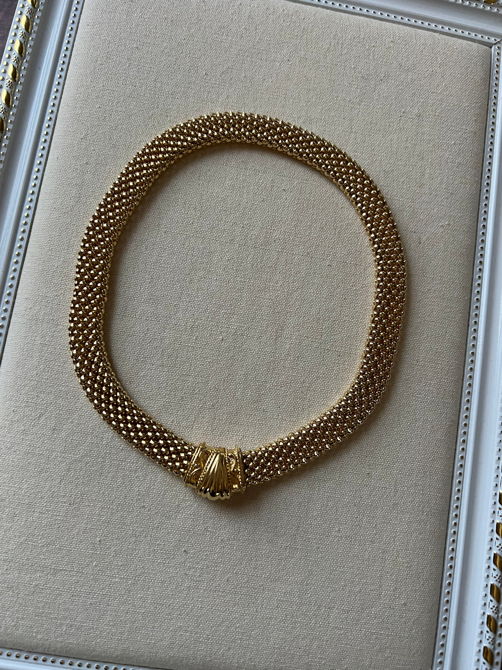 Vintage Magnet Close Gold Necklace