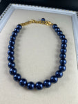 Vintage Beaded Blue Necklace