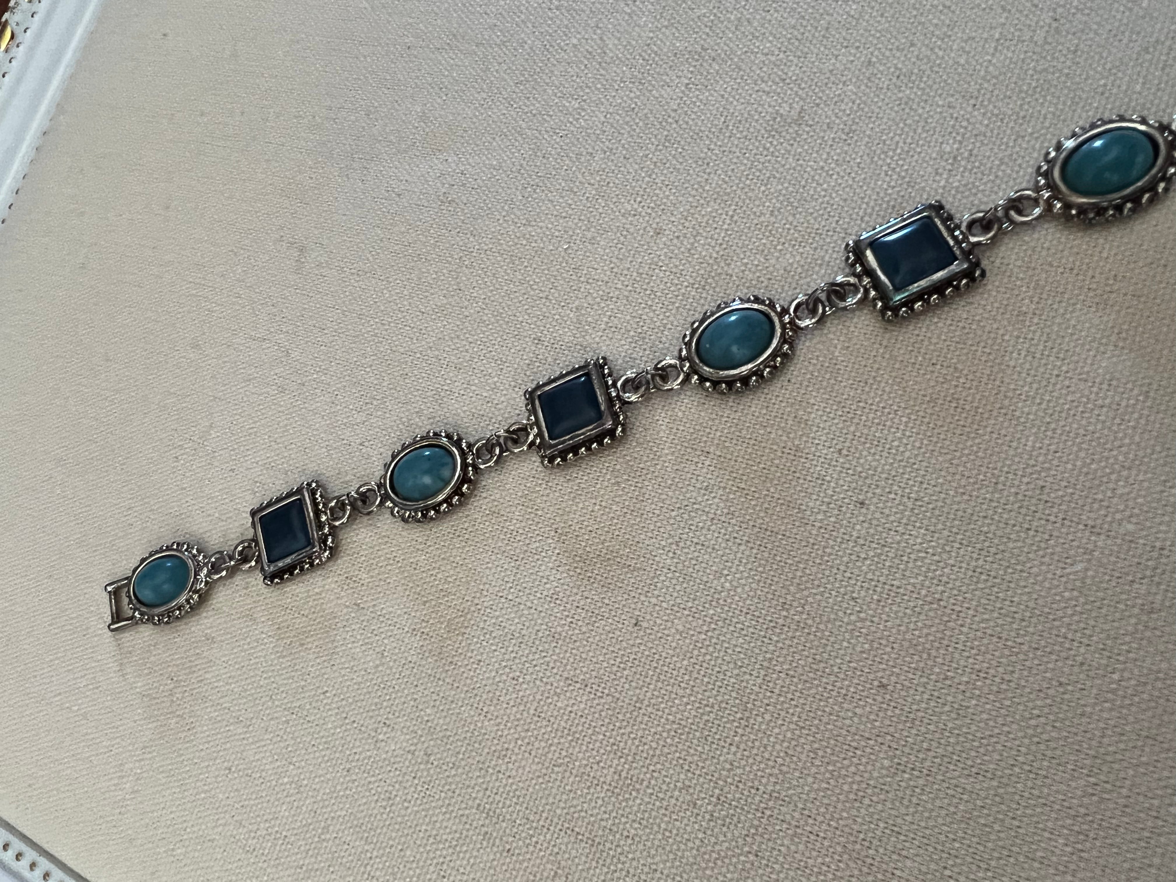 Vintage Blue Statement Bracelet