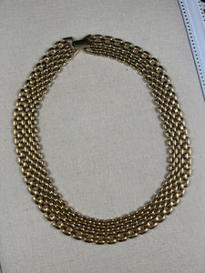 Gold Bib Chunky Necklace