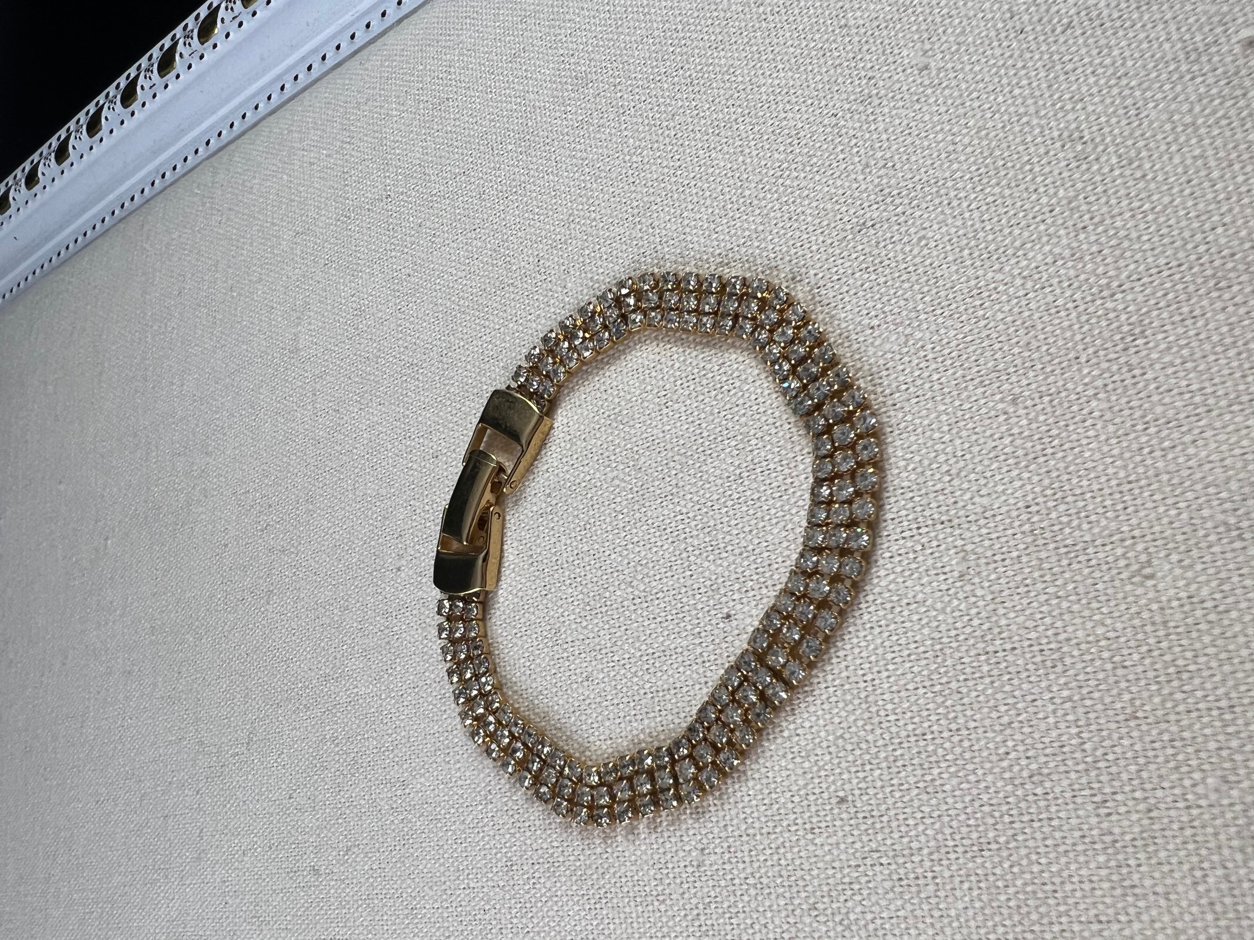 Vintage Rhinestone Crystal Bracelet