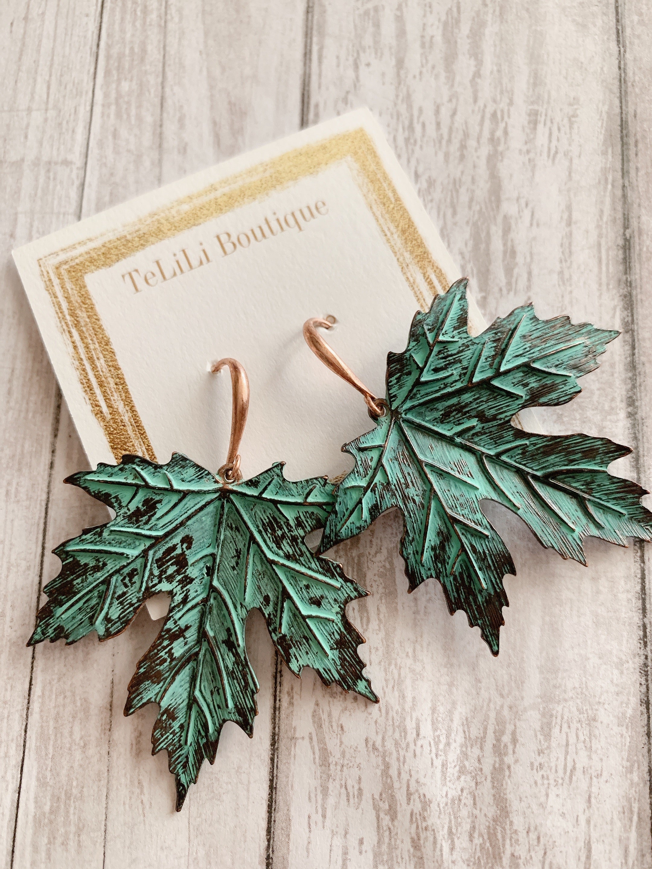 Patina Leaf 🍁 Earrings