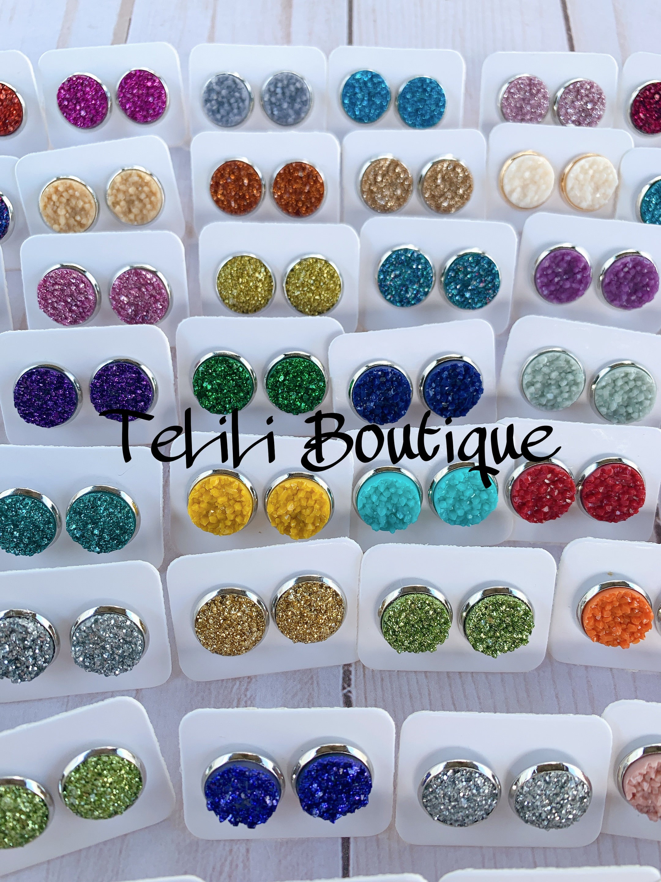 Druzy Fall Stud Earring Collection