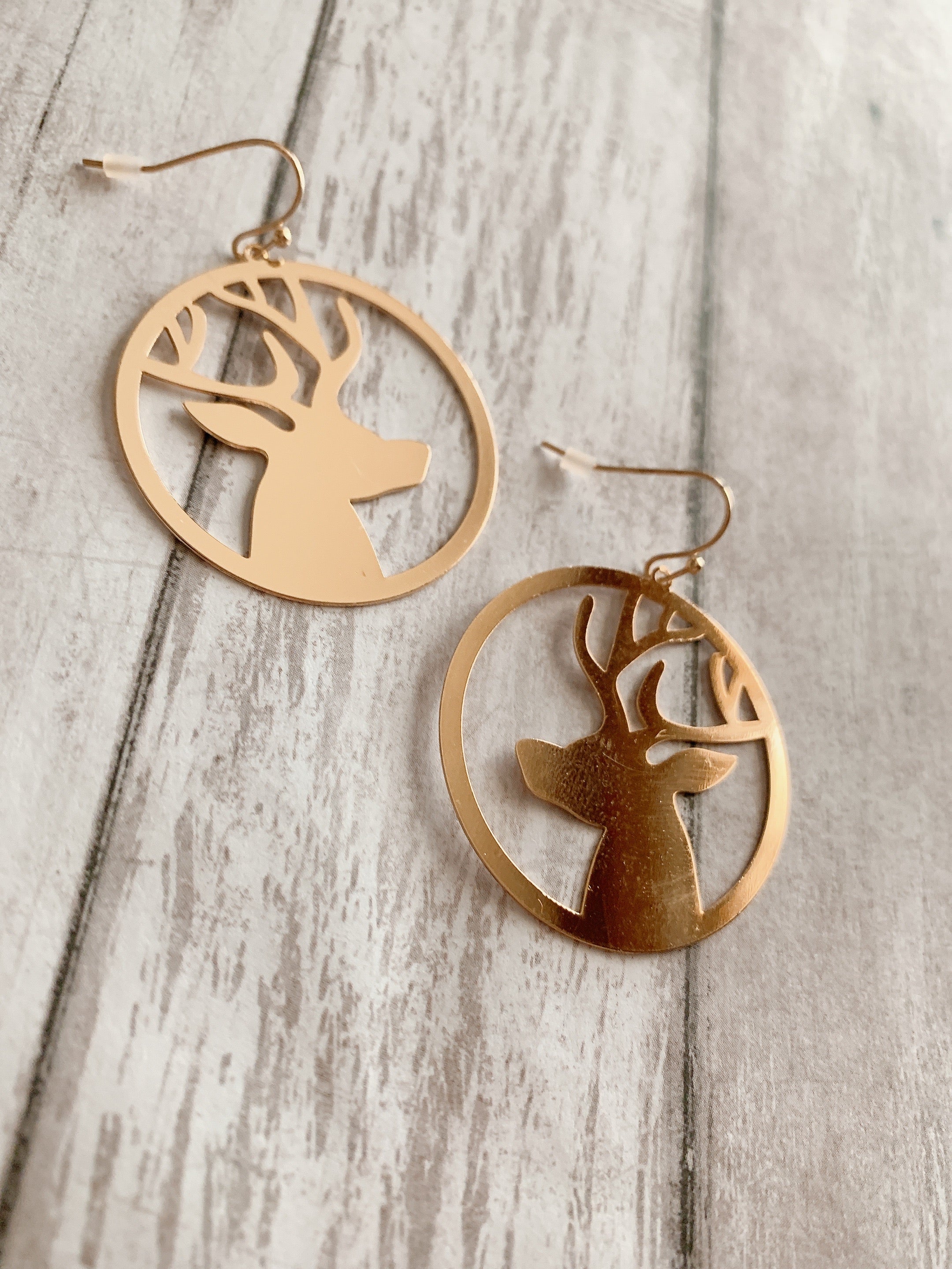 Deer Christmas Dangle Earrings