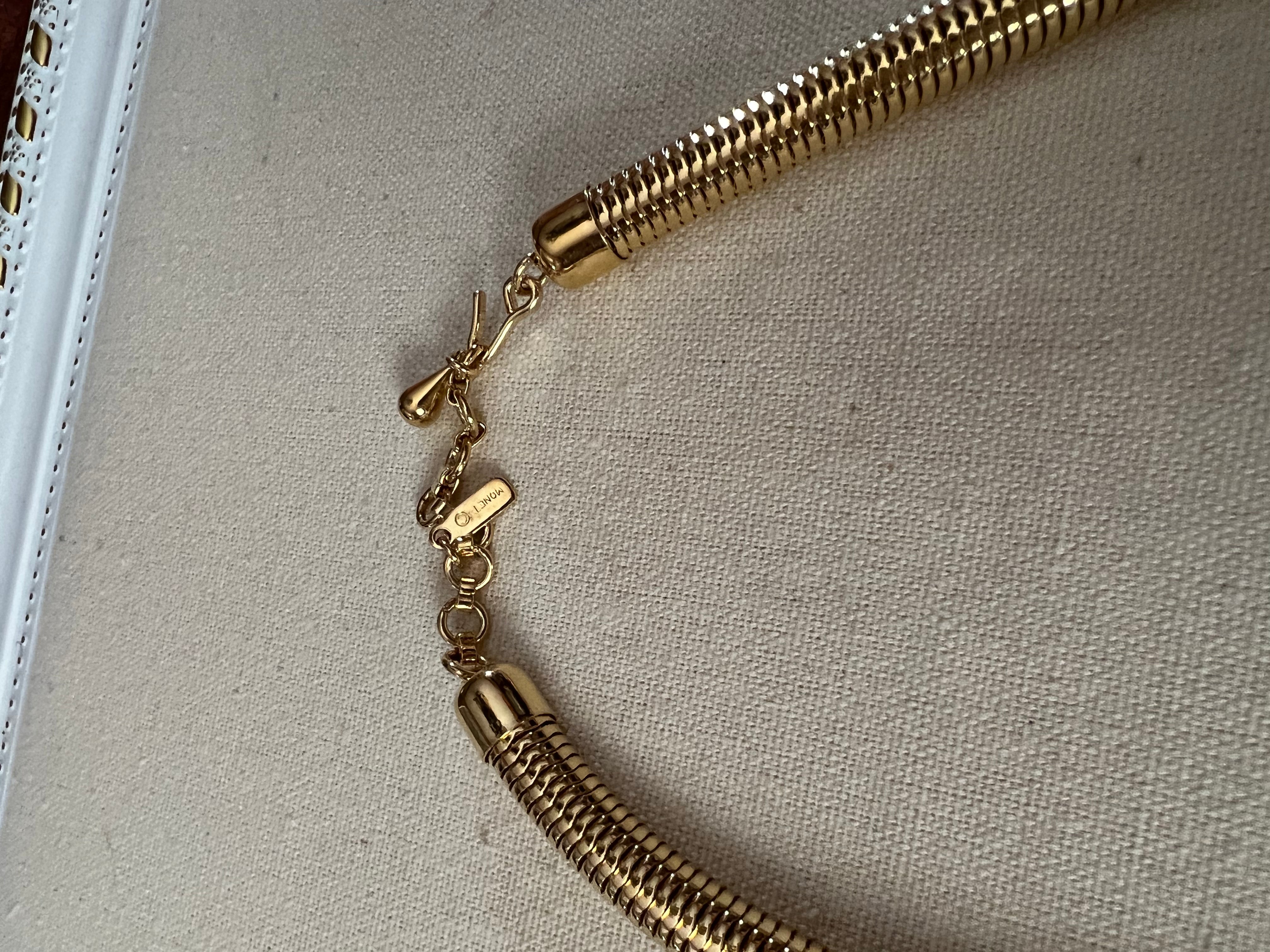 Vintage Gold Monet Necklace