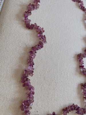Vintage Beaded Purple Necklace