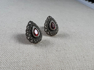 Vintage Sterling Silver Dainty Stud Earrings