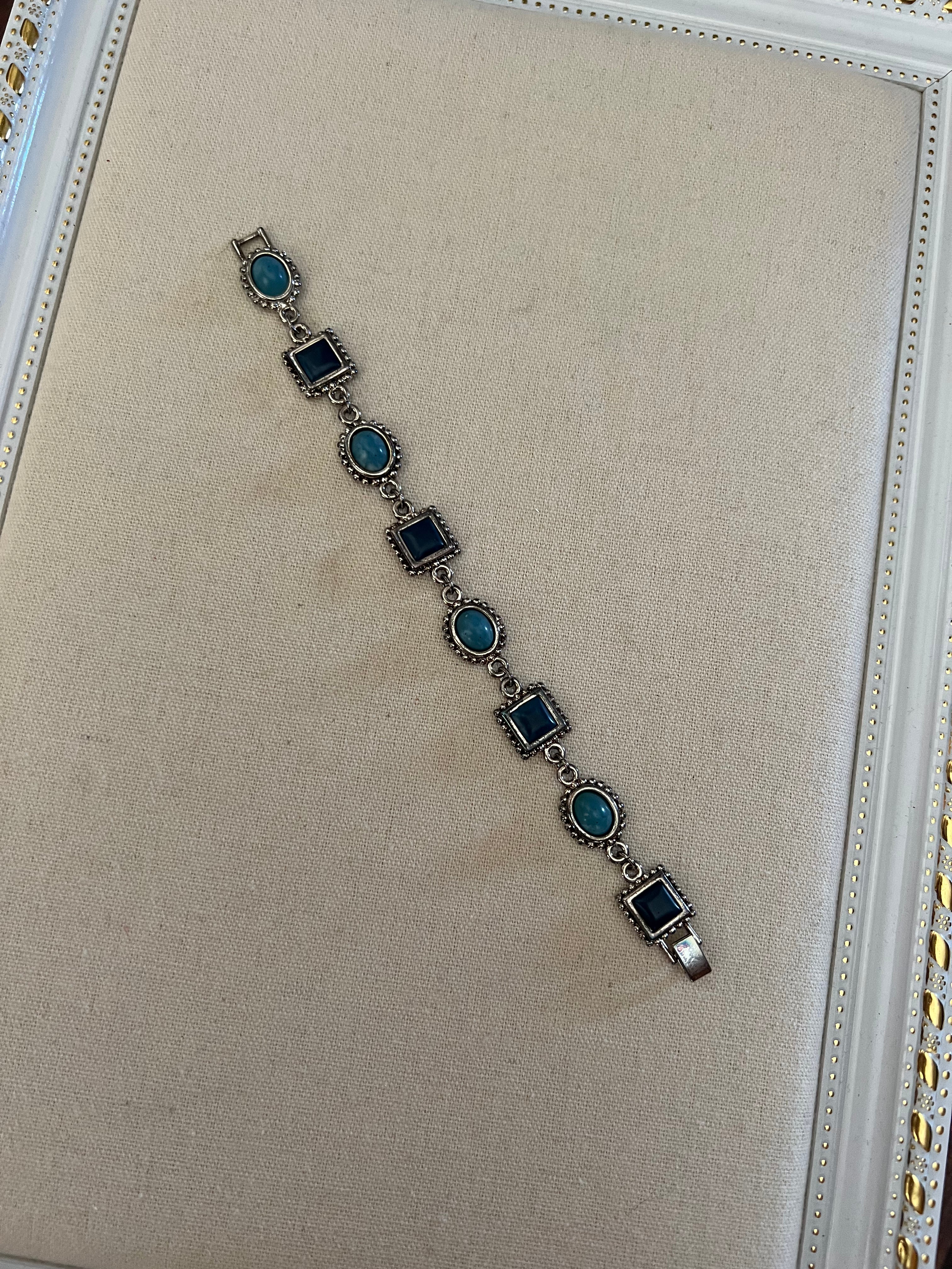 Vintage Blue Statement Bracelet