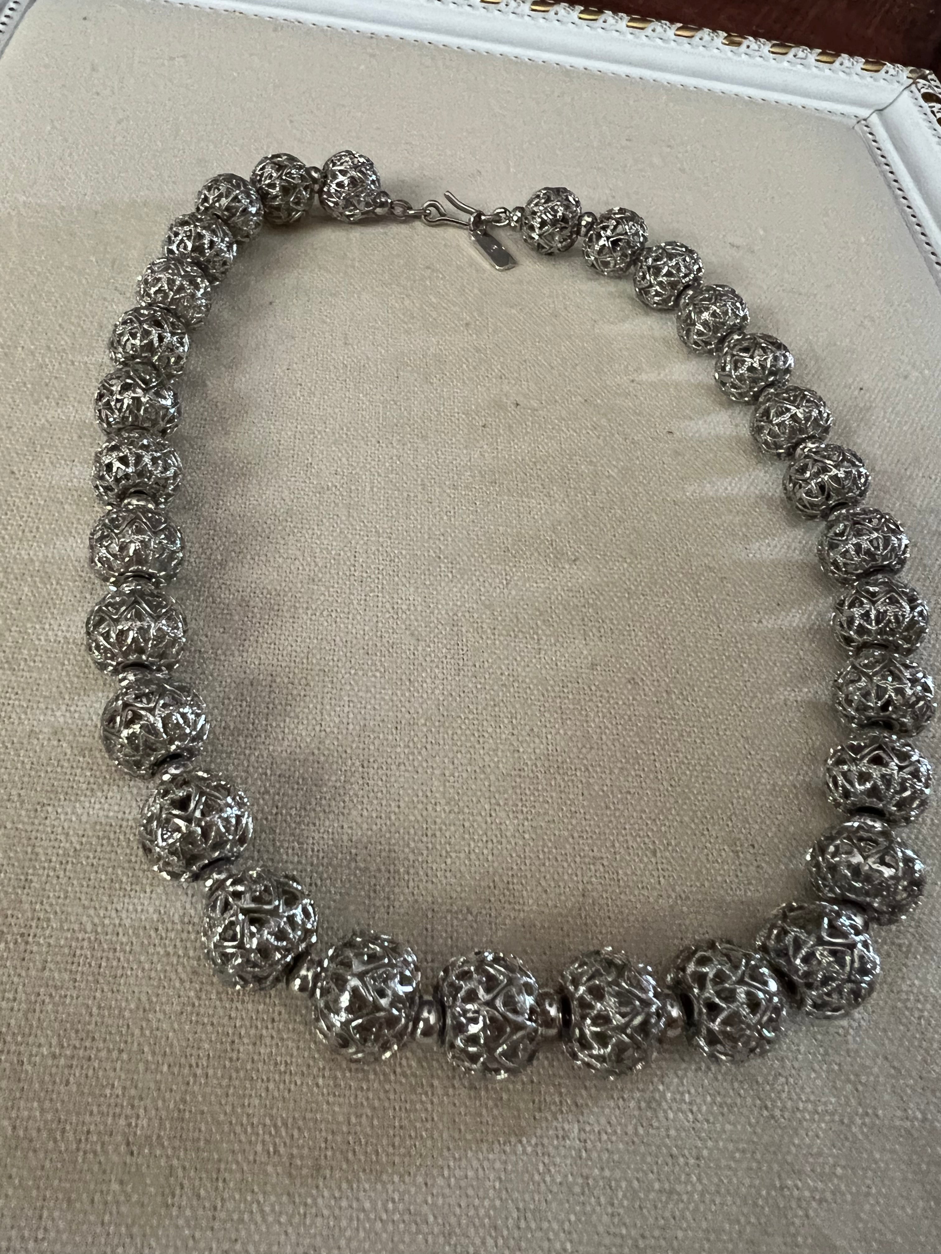 Silver Monet Vintage Necklace