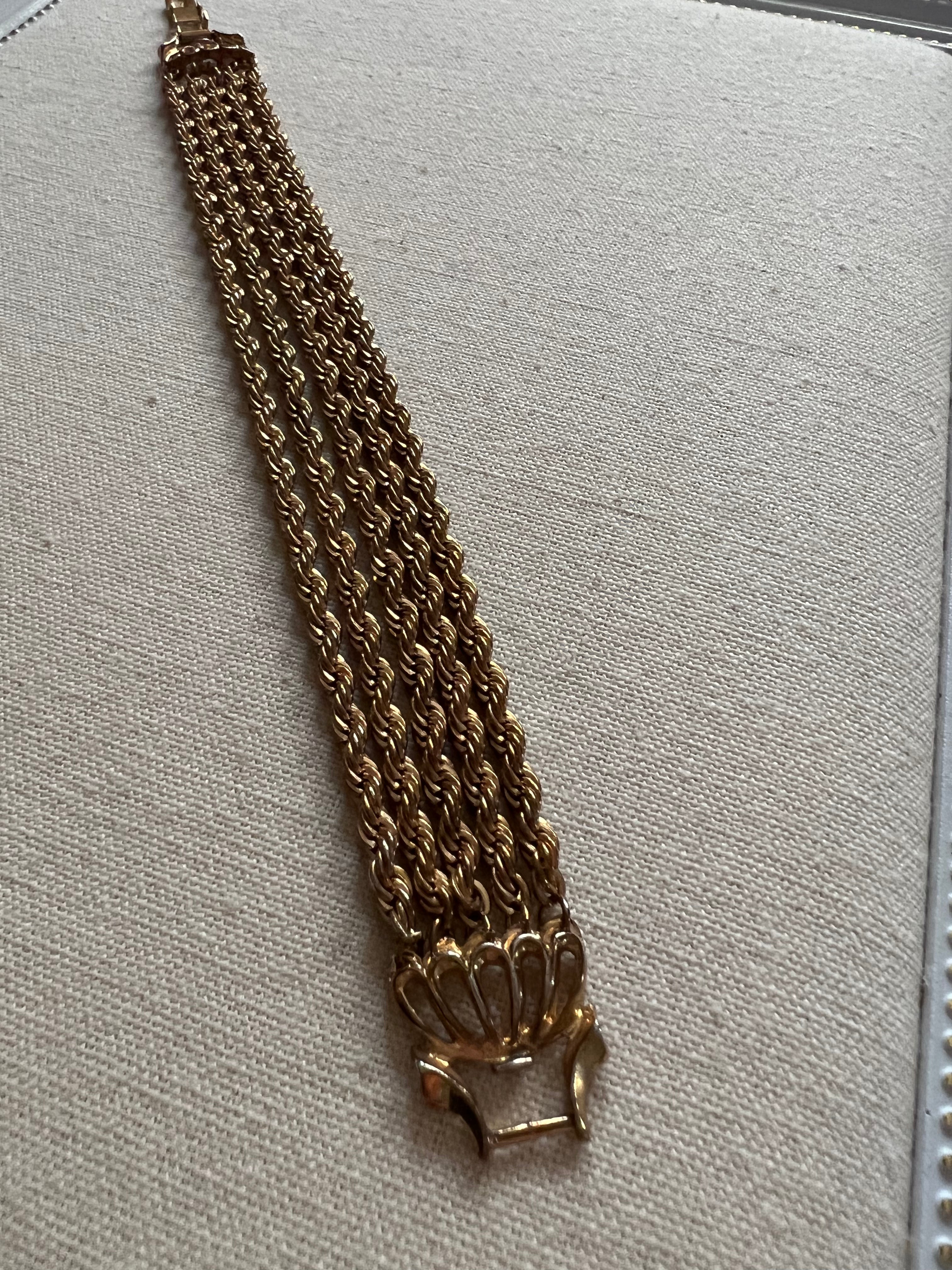 Vintage Gold Statement Bracelet