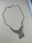 Vintage Sterling Silver Tribal Necklace