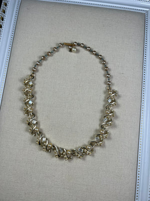 Vintage Rhinestone & Crystal Necklace