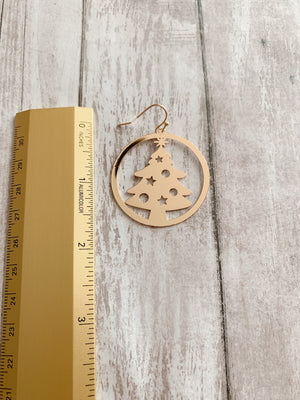 Christmas Tree Dangle Earrings