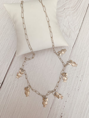 Vintage Sterling Silver Owl Necklace
